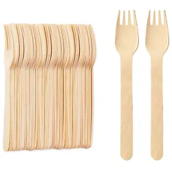 Holzgabel - 16,5cm Einwegholzgabel: 500 Stück