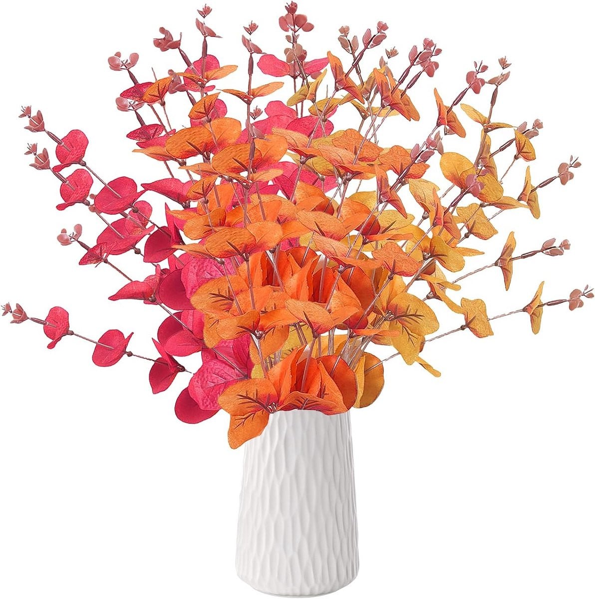9x Kunstmatige Herfst Eucalyptus Takken 35 cm Decoratie