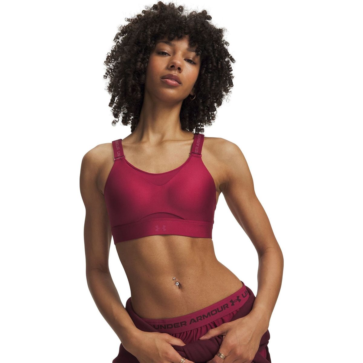 Under Armour Infinity High 2.0 Bra red claret (622) D-DD Left 1384112-622-L D-DD