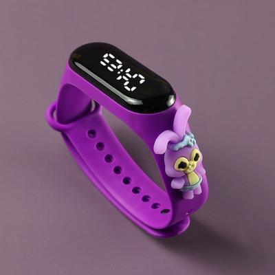 Discount Dollar Deals Fashion Mickey LED Childrens Watch For Girls Waterproof Sports Touch Screen Bracelet With Spiderman Doll Design white Ztu
