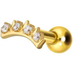 Titan Ohrpiercing mit Innengewinde KRONE