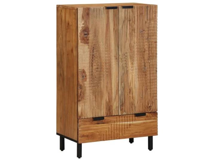 Buffet - Acacia massif - 60x33x100 cm - Finition huilée - 2 portes