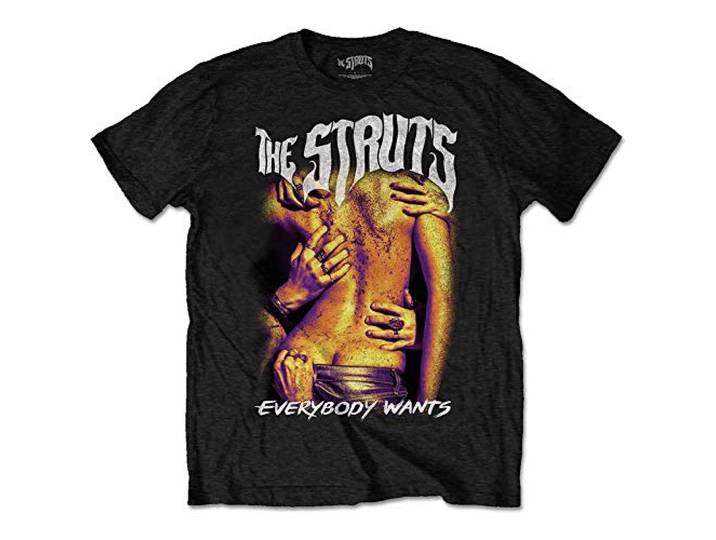 Struts Heren Everybody Wants Slim Fit T-shirt Zwart, Zwart, XXL