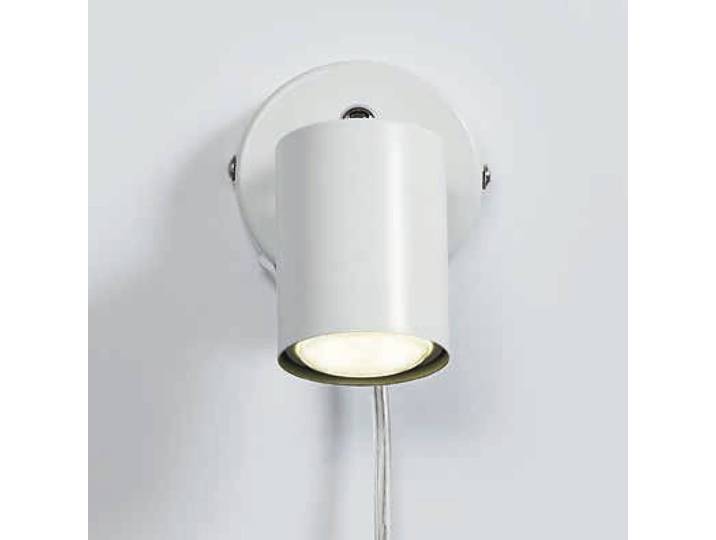 Wandleuchte Ø 6cm Weiß/Weiß Stahl, lackiert GU10