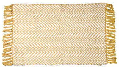 IH Casa Decor "Handwoven Fern Rug 30"" X 48"" Gold - Set of 2 - 3'6"""