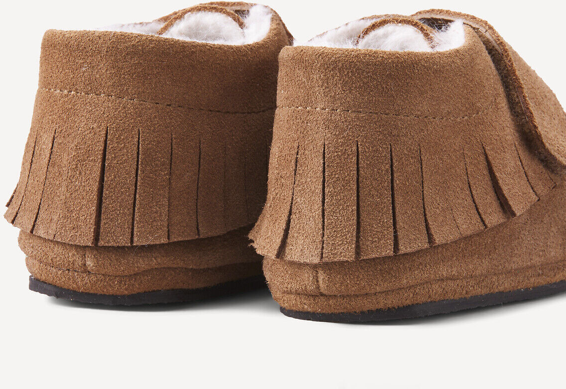 LA REDOUTE COLLECTIONS Chaussons en cuir à franges