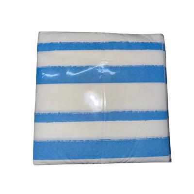 Airlaid-Servietten-Set, 50 Stück, 40 x 40 cm, Wellenmuster, Hellblau