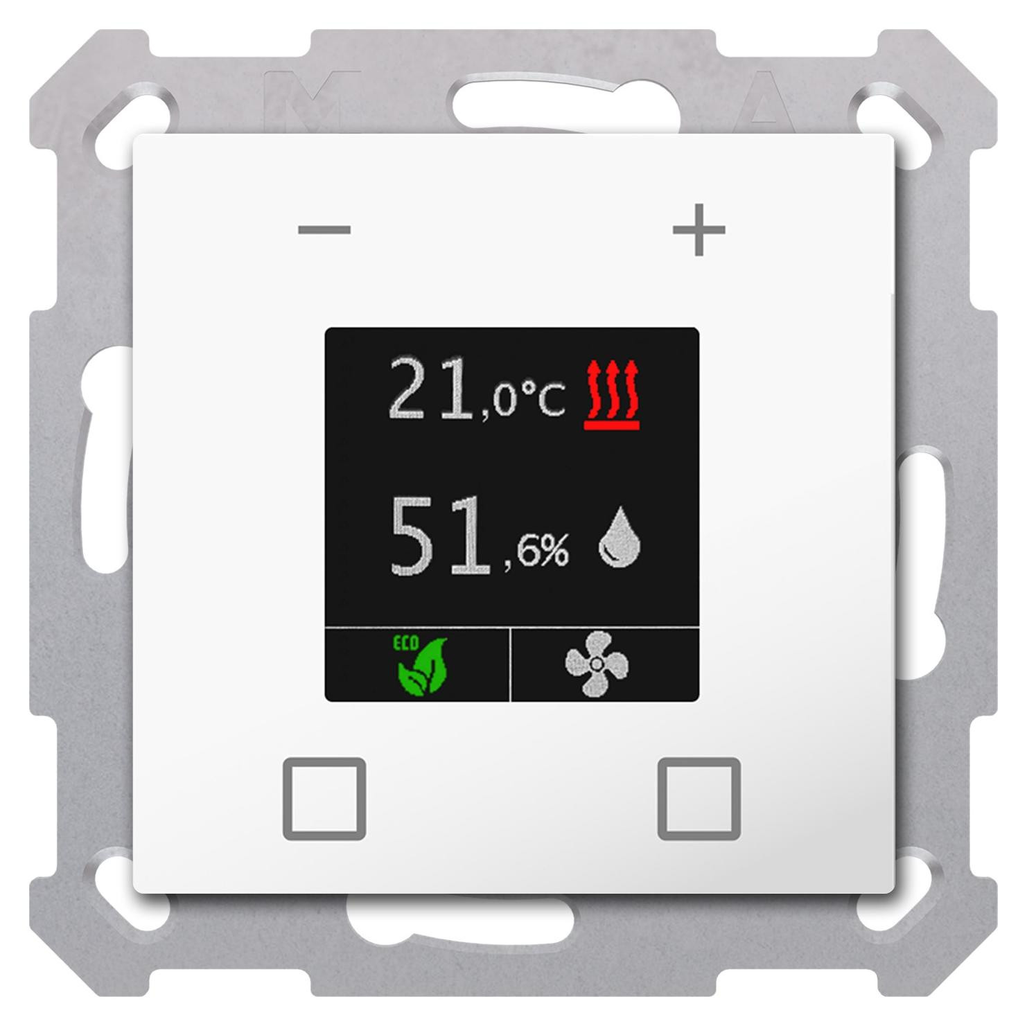 MDT Smart 55 Ruimtetemperatuurregelaar, Zuiverwit, Glanzend