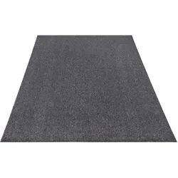 FLACHWEBTEPPICH Waschbar, einfarbig, Anthrazit, 80 x 150 cm
