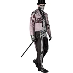 Widmann Skelegroom Frack mit Weste, Hose, Maske (XXL)