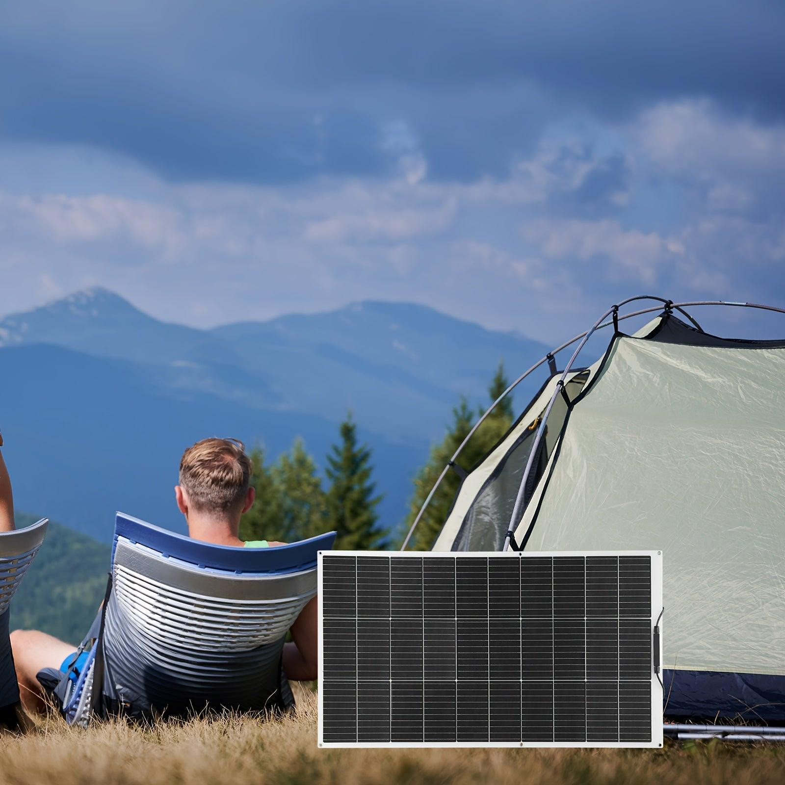 Selius Zonnepaneel Kit – 200W Flexibel Monokristallijn Zonnepaneel Systeem