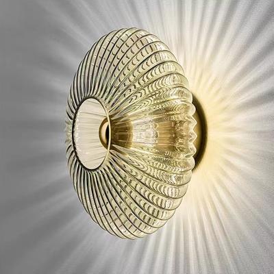 Friendly Fresh Finds Nordic Wall Lamp Glass Wall Sconce Modern Bedroom Hallway Light Fixture smoke Gray