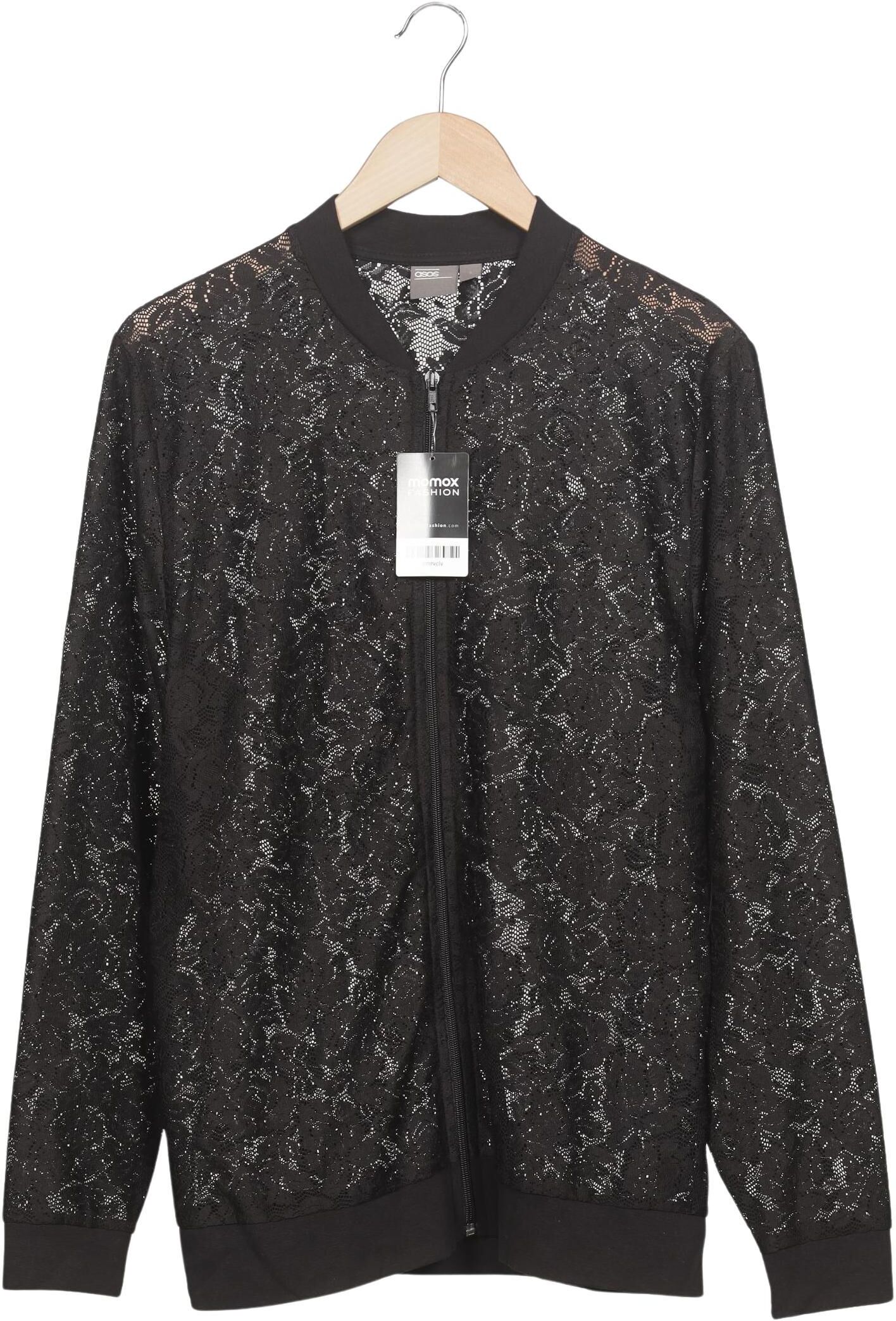 asos Herren Jacke, Schwarz, Gr. S, Synthetik / Elasthan - Second Hand