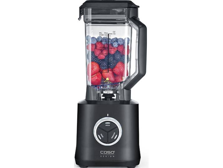 CASO Standmixer 3621 Power Blender B 2000 , schwarz (schwarz, silber), B:20,6cm H:49cm T:22,6cm, Zerkleinerer, Standmixer