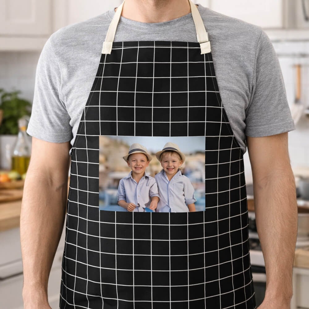 Ocadeau Tablier noir à carreaux