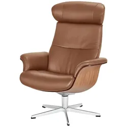 Relaxsessel aus Leder Timeout ¦ braun ¦ Maße (cm): B: 80 H: 109,5 T: 81.0
