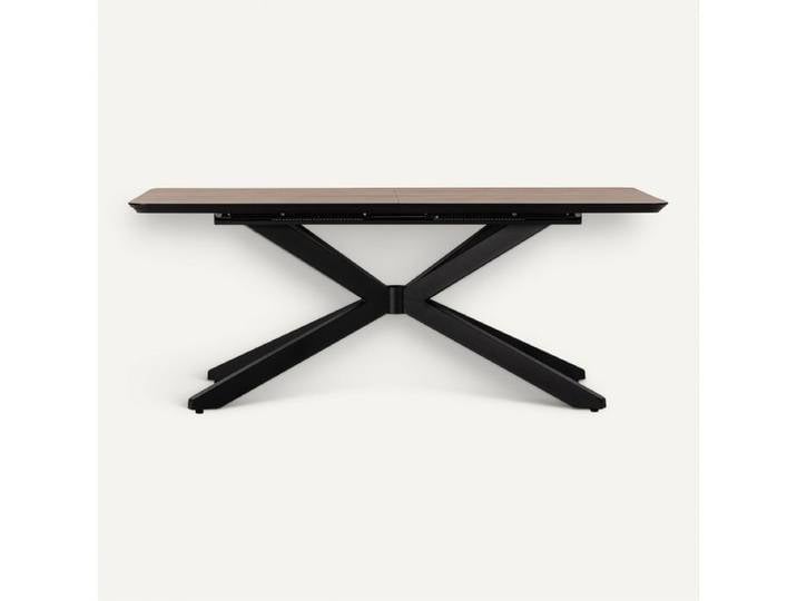 Table extensible L. 190/250 cm ADINA Imitation chêne / noir