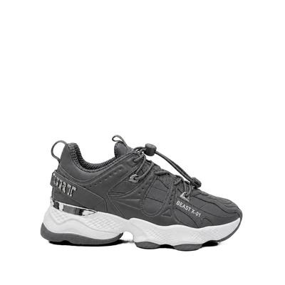 Sneaker PLEIN SPORT "Running-Sneaker", Herren, Gr. 42, Normalschaft, grau (10, grau), Schuhe Sneaker