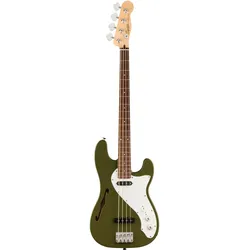 Squier by Fender Paranormal Precision Bass Thinline SJ LRL Parchment PG Olive - E-Bass