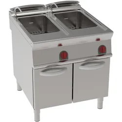 Elektrischer pastakocher 40+40 liter 2 türen - 800x900x900 mm - 18000 W 400/3V - 39102613 Eurast