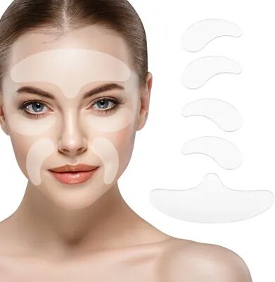 Youfap Market Silicone Wrinkle Removal Sticker Pad, Reusable Anti Rimpel Patches For Face, Neck, Forehead Care 5pcs