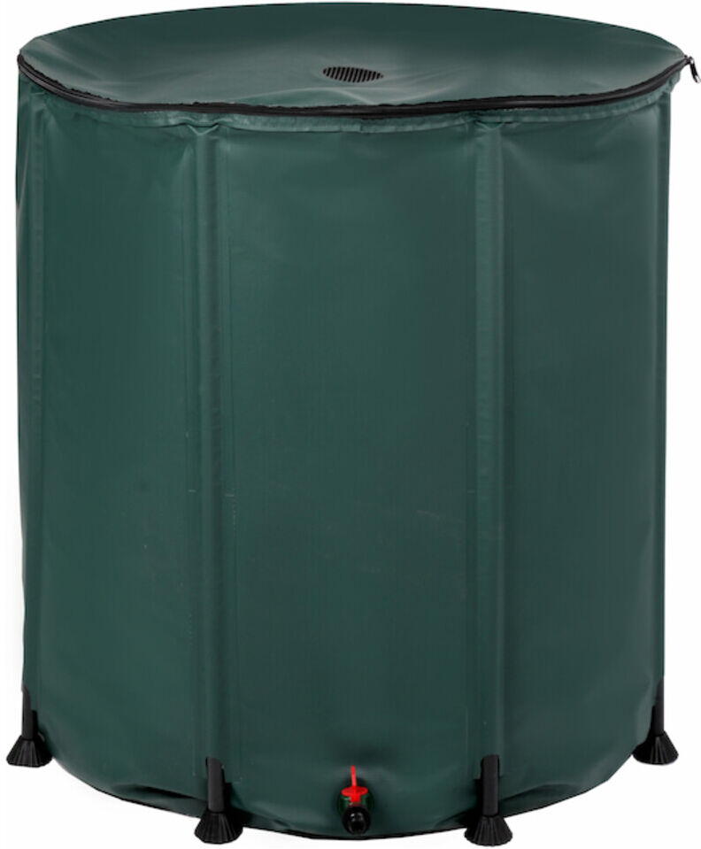 floraworld Faltbare Regentonne 400 L, 82 x 82 cm, grün - (10289)