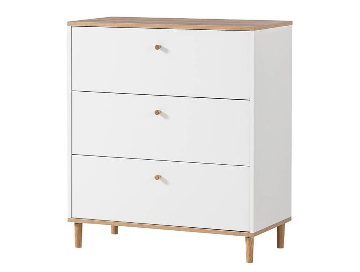 Kommode Hilda - Breite 80 cm 90cm Weiß