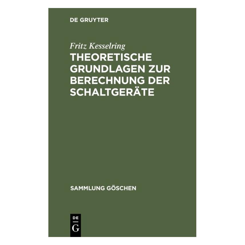 De Gruyter Kesselring:Theoretische Grundlagen zur (Deutsch, Hardcover, Fritz Kesselring) (67776119)