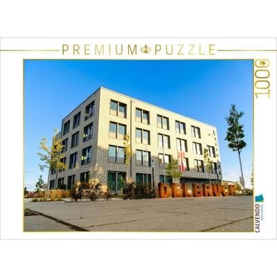 CALVENDO Puzzle Delbrück, Rathaus | 1000 Teile Lege-Größe 64x48cm Foto-Puzzle für glückliche Stunden
