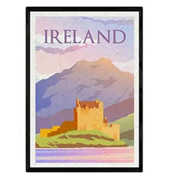 POSTER Vintage City Colors – Ireland A4 Rahmenlos
