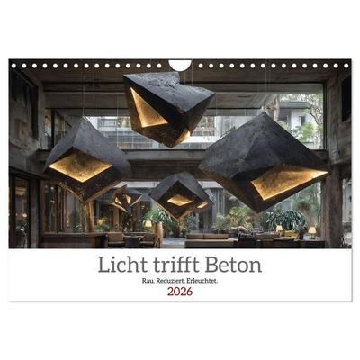 Licht trifft Beton (Wandkalender 2026 DIN A4 quer), CALVENDO Monatskalender