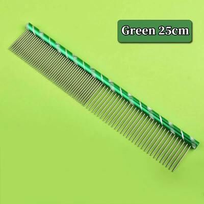 Uplift Treasures Stainless Steel Pet Grooming Comb green 25cm