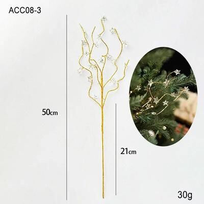 Uplift Picks Crystal Bud Branch Christmas Tree Picks Acrylic Beaded Flower Decor c 3 Pcs