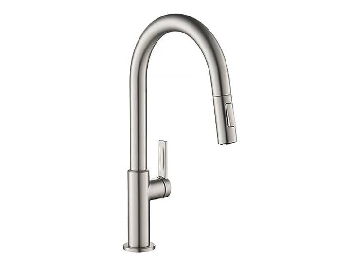 Kraus KPF-2820SFS Oletto Einhandgriff ausziehbare Küchenarmatur 43,2 cm Spotfrei Edelstahl