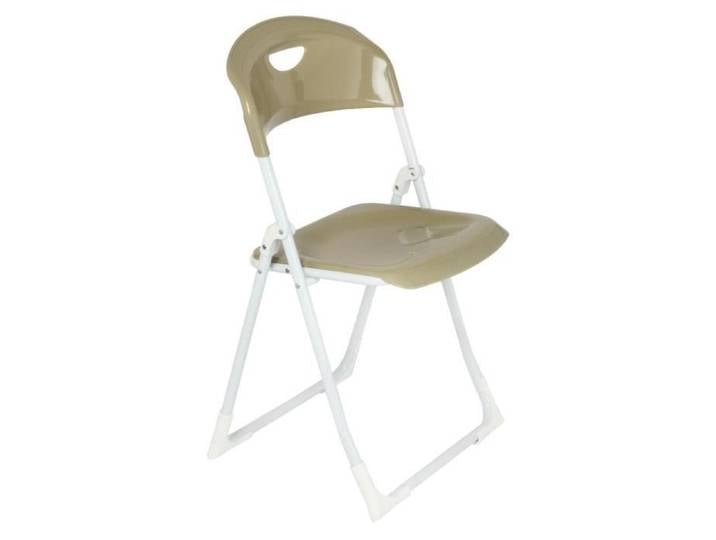 Chaise pliante gain d'espace tourterelle mobilier intérieur extérieur maison