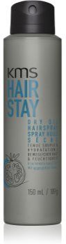 KMS Hair Stay Dry Oil Hairspray spray oleoso seco com fixação fraca 150 ml. Hair Stay Dry Oil Hairspray