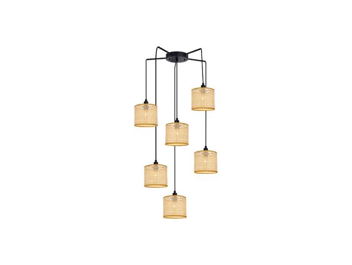 Viokef Hängeleuchte Erica, dimmbar, Holz hell, für Wohn- / Esszimmer, Holz