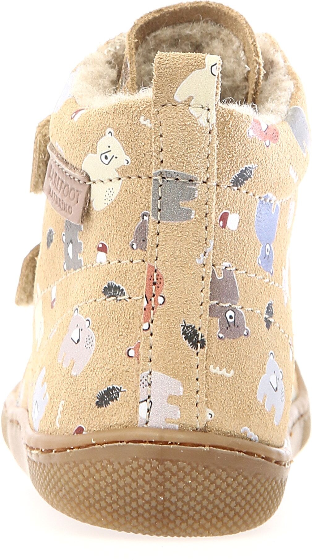 Lauflernschuh NATURINO "Wigghi", Mädchen, Gr. 29, Warmfutter, beige (sandfarben lamas), Veloursleder, bedruckt, Schuhe Lauflernschuh, Barfussschuh mit Lamas bedruckt, Grössenschablone zum Download sandfarben lamas 29, Warmfutter