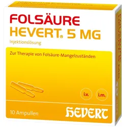 Folsäure Hevert 5 mg Ampullen 10X2 ml