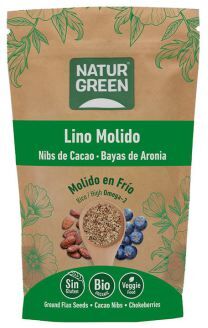 Naturgreen Semillas de Lino Nibs de Cacao Aronia Bio 225 gr