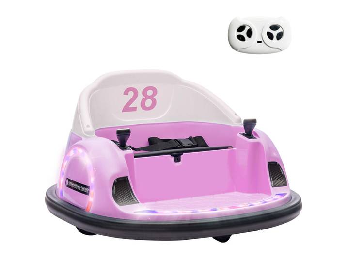 Aiyaplay 12V Kinder Autoscooter mit 2,4 G Fernbedienung, Elektro Bumper mit Musik, Rosa, Kunststoff, 64.5x39x66.5 cm, unisex, Freizeit & Co, Gartenspielzeug, Kinder-Elektrofahrzeuge