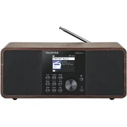 Telestar Dira S24i (DAB+, FM, Internetradio, Bluetooth, WLAN), Radio, Schwarz, Braun