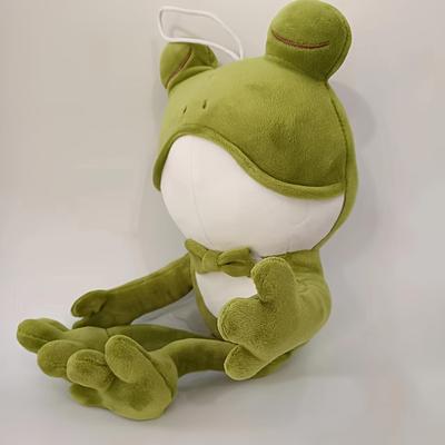 Perfect Picks Market Long Leg Plush Frog Doll, Soft Stuffed Frog Animal, Cute Frog Plushie Gift For Kids, Frog Decor Photo Prop green s