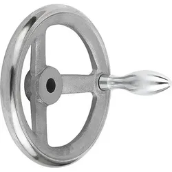 HANDRAD DIN950, D1=80 PASSBOHRUNG D2=12H7, GRAUGUSS, KOMP:STAHL, BALLENGRIFF FESTSTEHEND