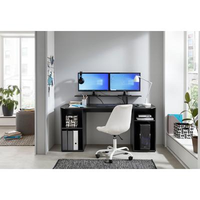Gamingtisch BORCHARDT MÖBEL "Tippy", schwarz (schwarz, schwarz), B:160cm H:91cm T:70cm, Tische, Computertisch, Breite 160 cm, Schreibtisch mit viel Stauraum