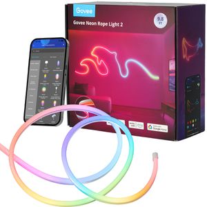 Govee Lichtschlauch Neon Rope Light 2, LED, weiß + farbig, für innen, 230 V, App-fähig, dimmbar, 3 m