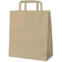 Papiertragetasche braun 26+14 x 32 cm – 250 Stück