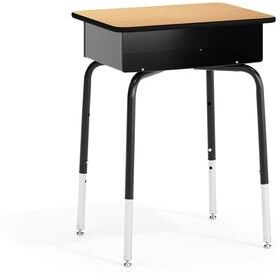 Flash Furniture Student Desk with Open Front Metal Book Box