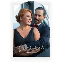 Einladungskarte Silberhochzeit: Torbogen mit Foto