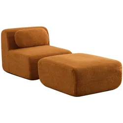 MODULARES SOFA Chenille Caramel 30D Schaumstoff Haustierfreundlich